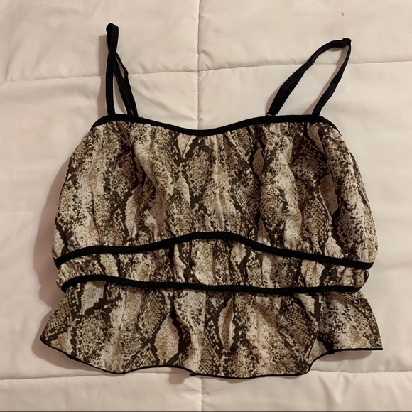 FOREVER 21 Snake Print Blouse Top SZ: SMALL - Picture 3 of 7